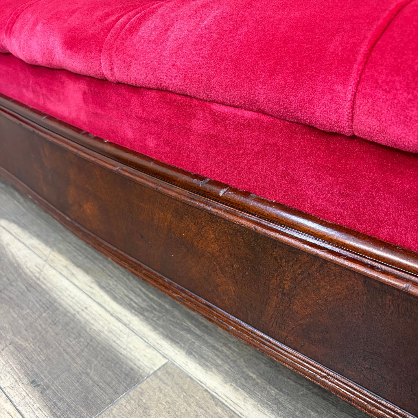 Antique Red Victorian Sofa Couch