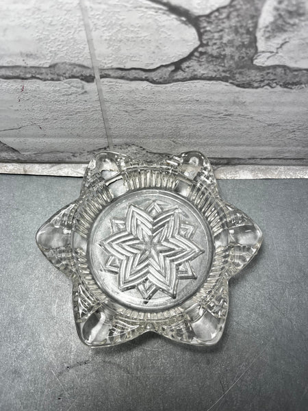 Vintage Star Shaped Crystal Ashtray