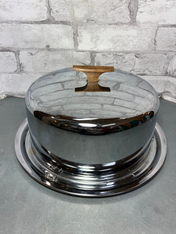 Vintage Stainless Steel Cake Container