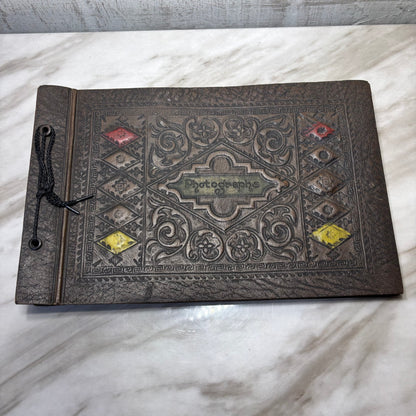 Mid Century Leather Photo Album