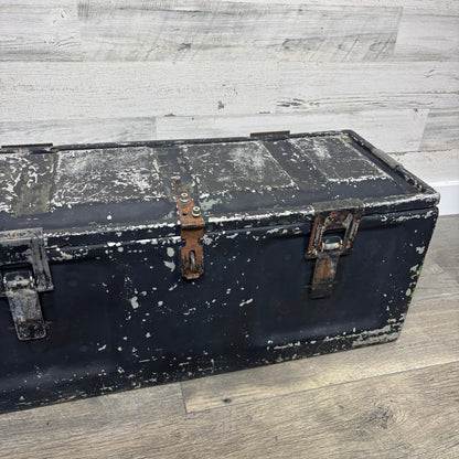 Vintage Metal Military Trunk Storage Trunk