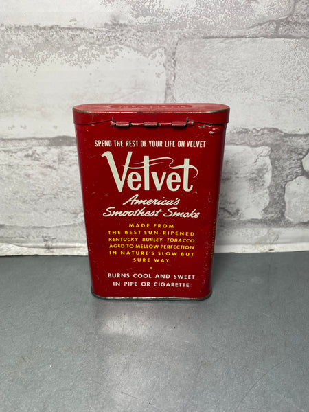 Vintage Velvet Pipe & Tobacco Tin