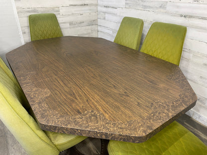 Mid Century Dining Set Green Chairs MetalCraft