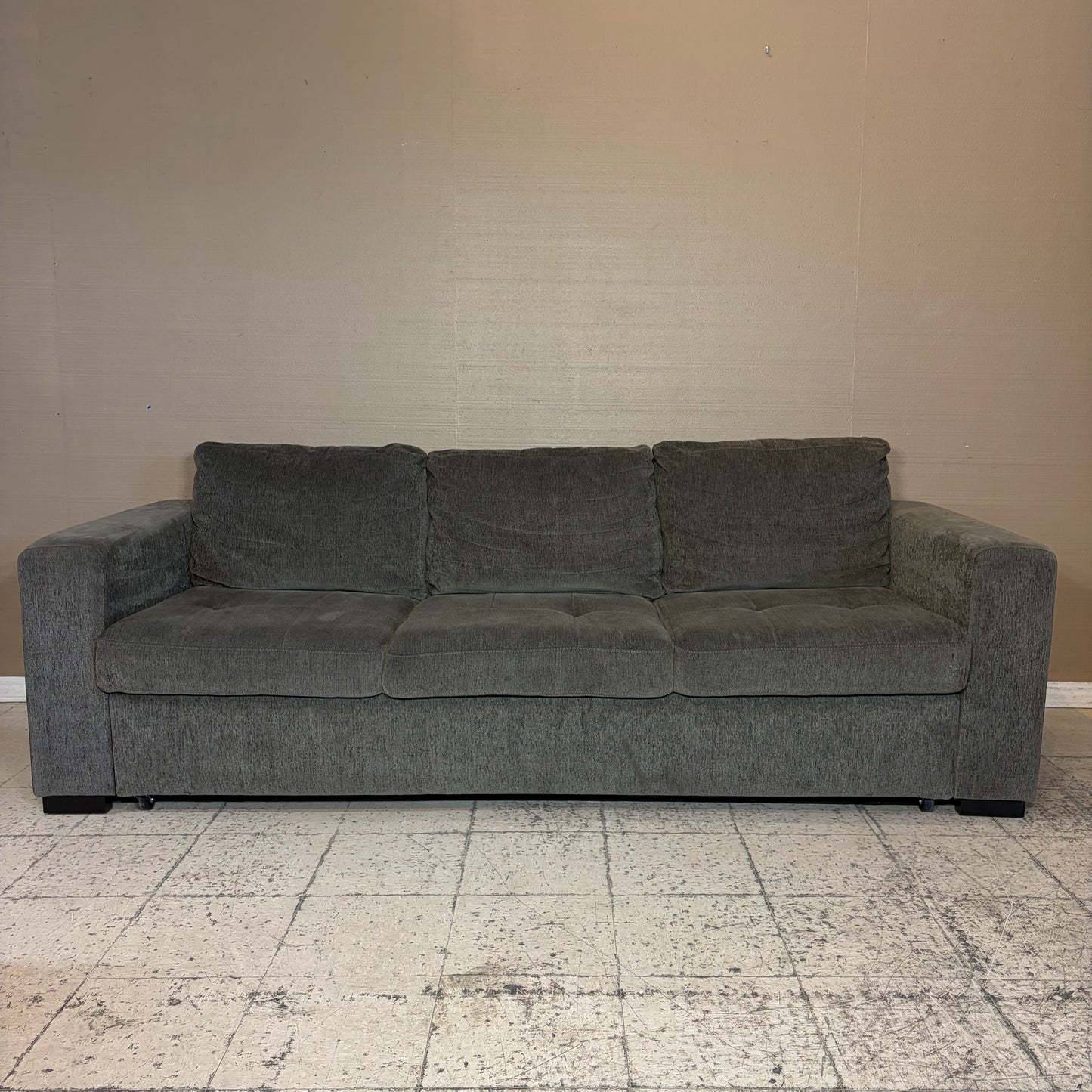 Gray Modern Pullout Bed Couch