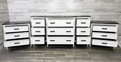 White 3pc Dresser & Nightstand Set