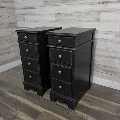 Matching Set Of 2 Black Nightstands