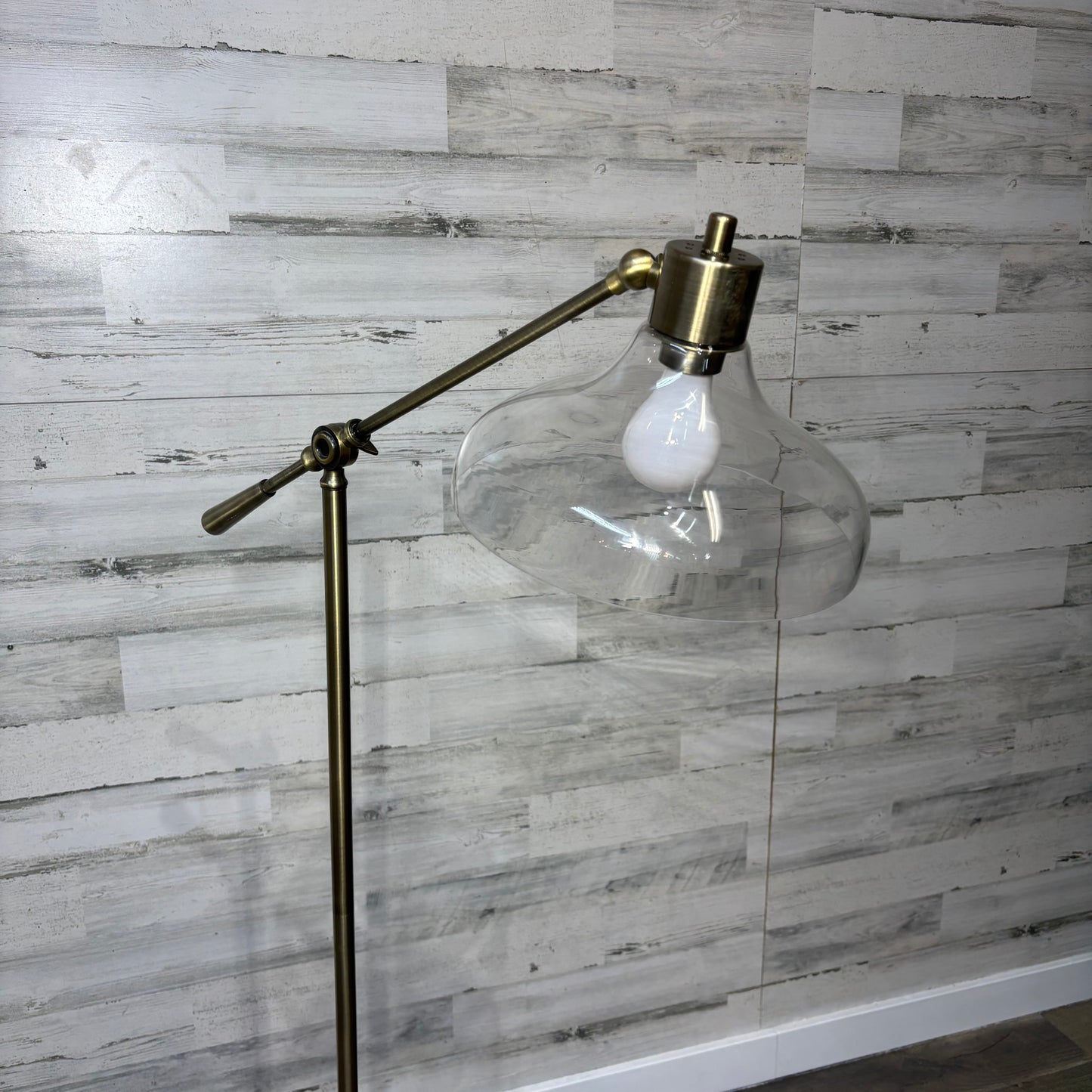 Crosby Bell Glass Shade Floor Lamp