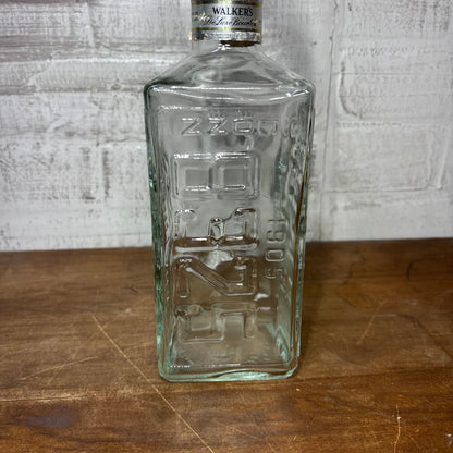 Vintage License Plate Whiskey Glass Decanter