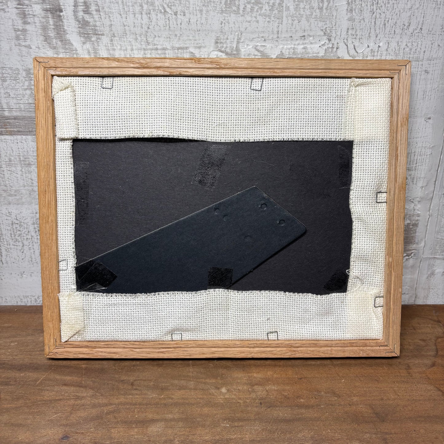 Hand Made Cross Stitched "Self Cleaning Bathroom" Wall Art