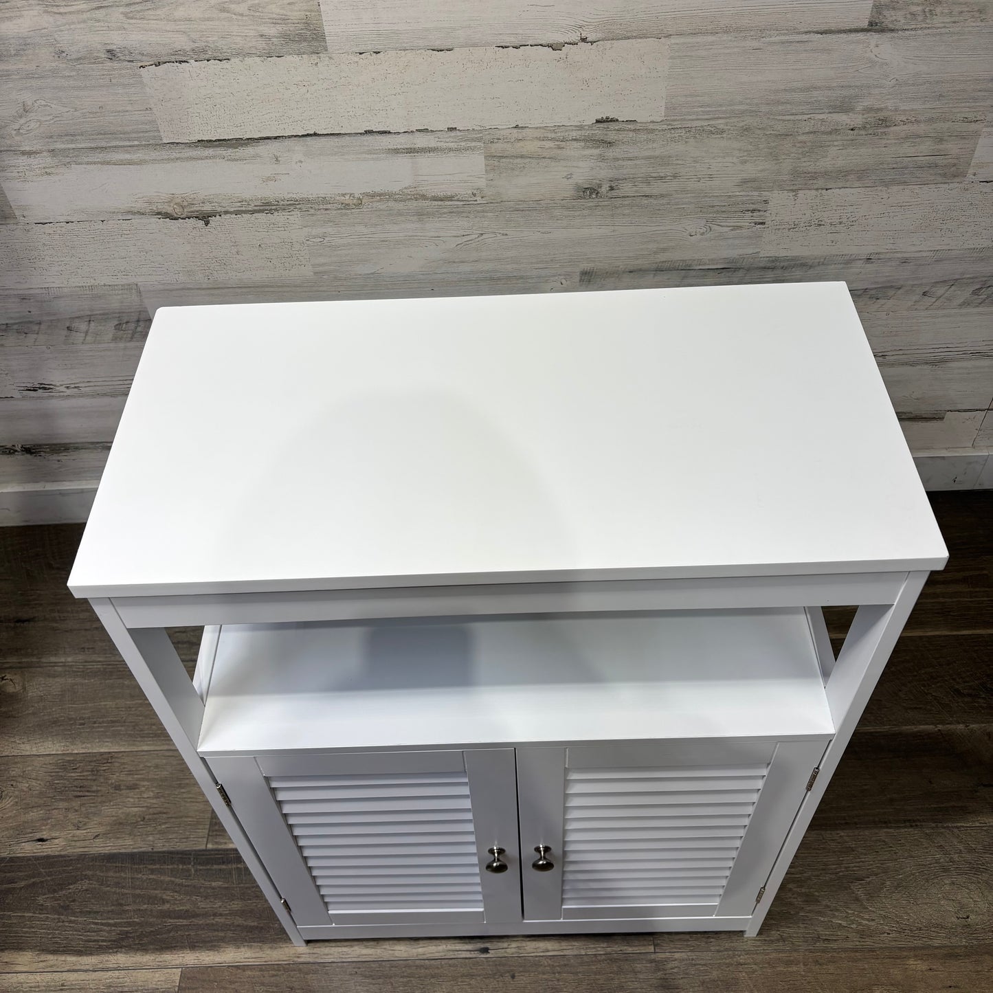 White Floor Storage Cabinet