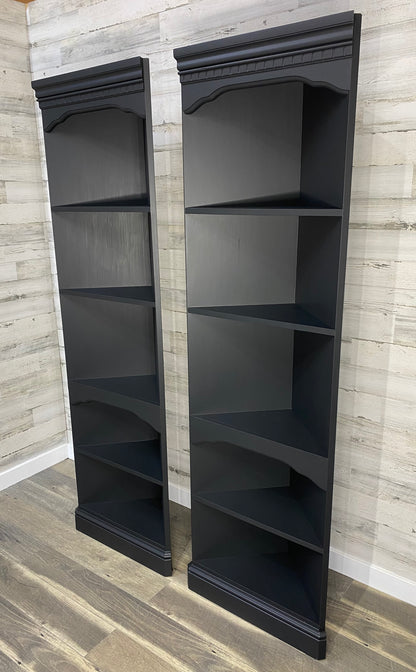 Set Of 2 Corner Bookshelves