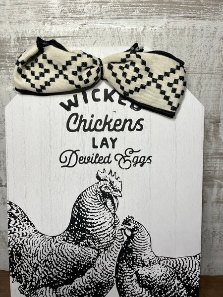 “Wicked Chickens Lay Deviled Eggs” Wooden Sign