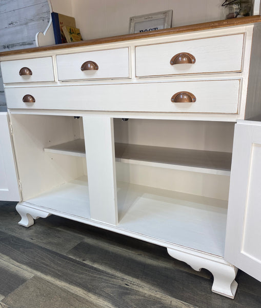 White Farmhouse China Hutch
