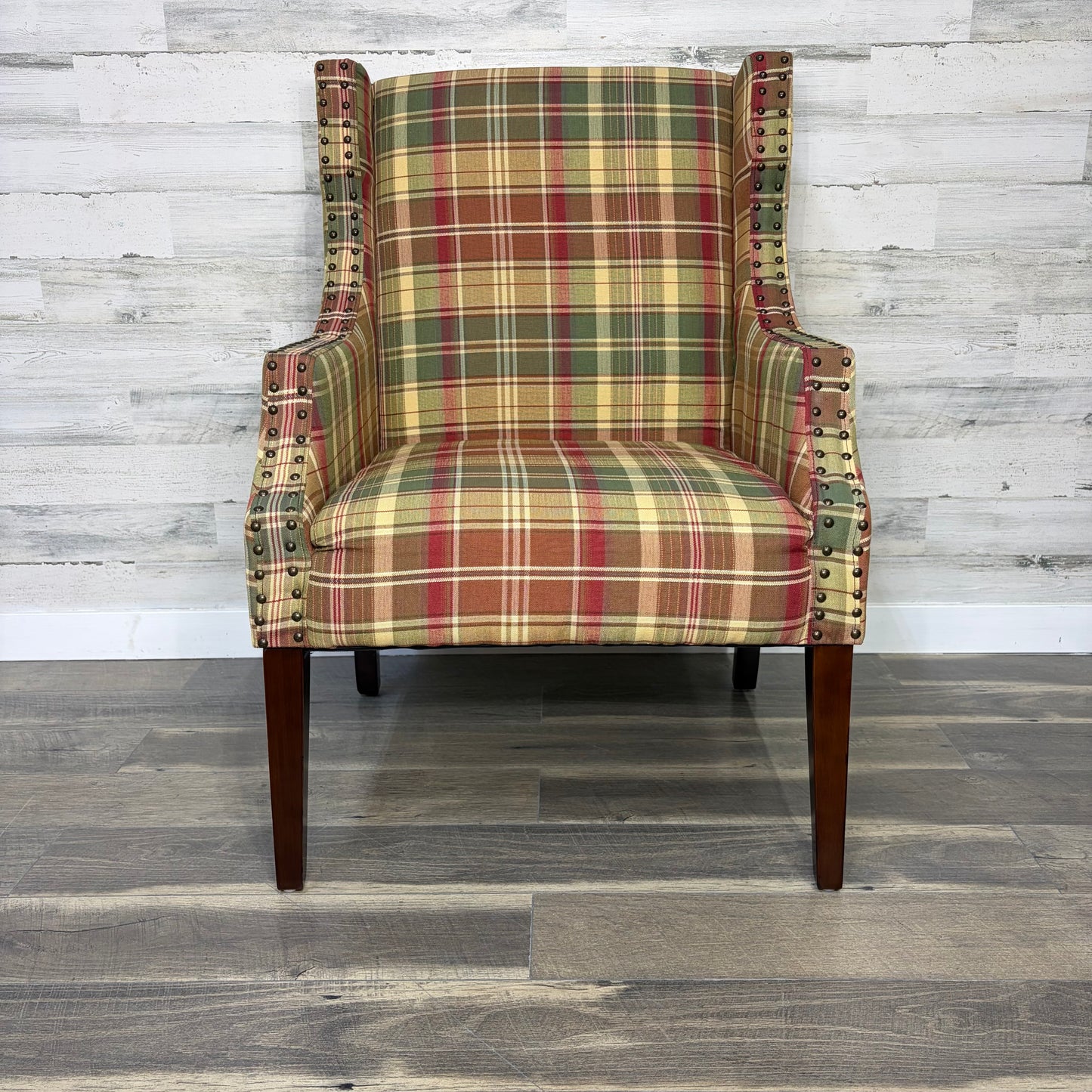 Plaid Accent Chair