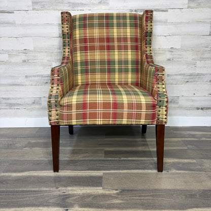 Plaid Accent Chair