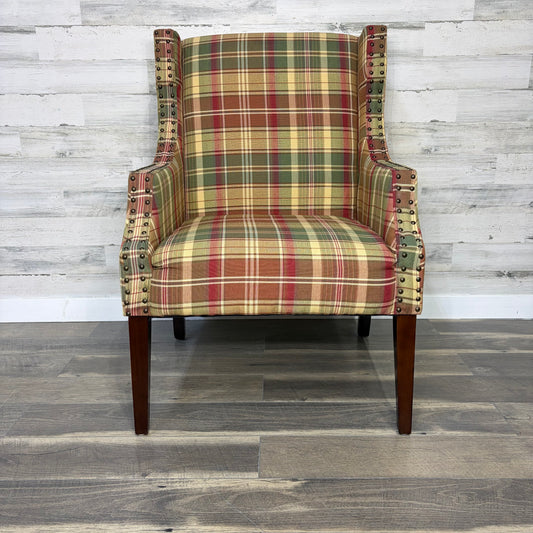 Plaid Accent Chair