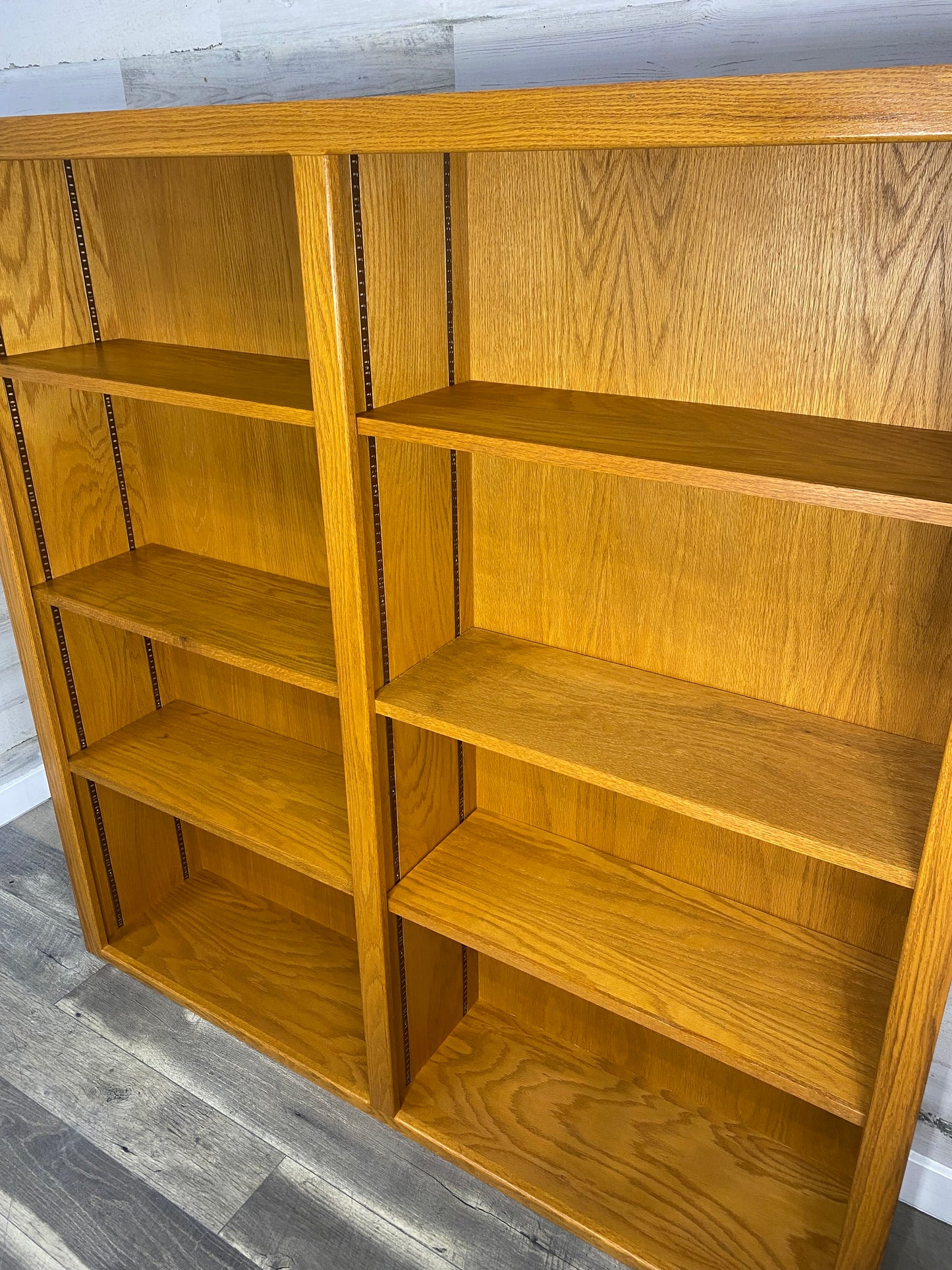 Double Bookshelf Oak Wood