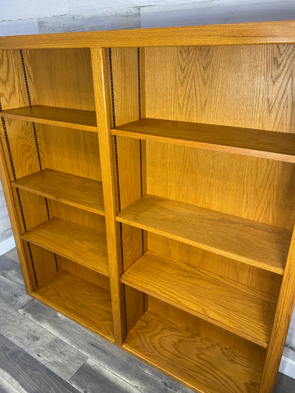 Double Bookshelf Oak Wood