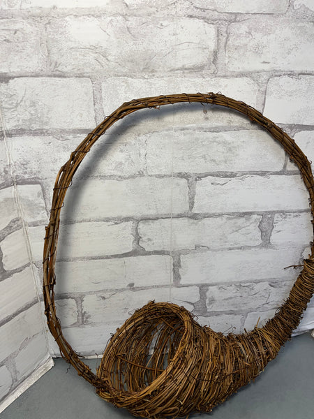 Grapevine Cornucopia Wreath