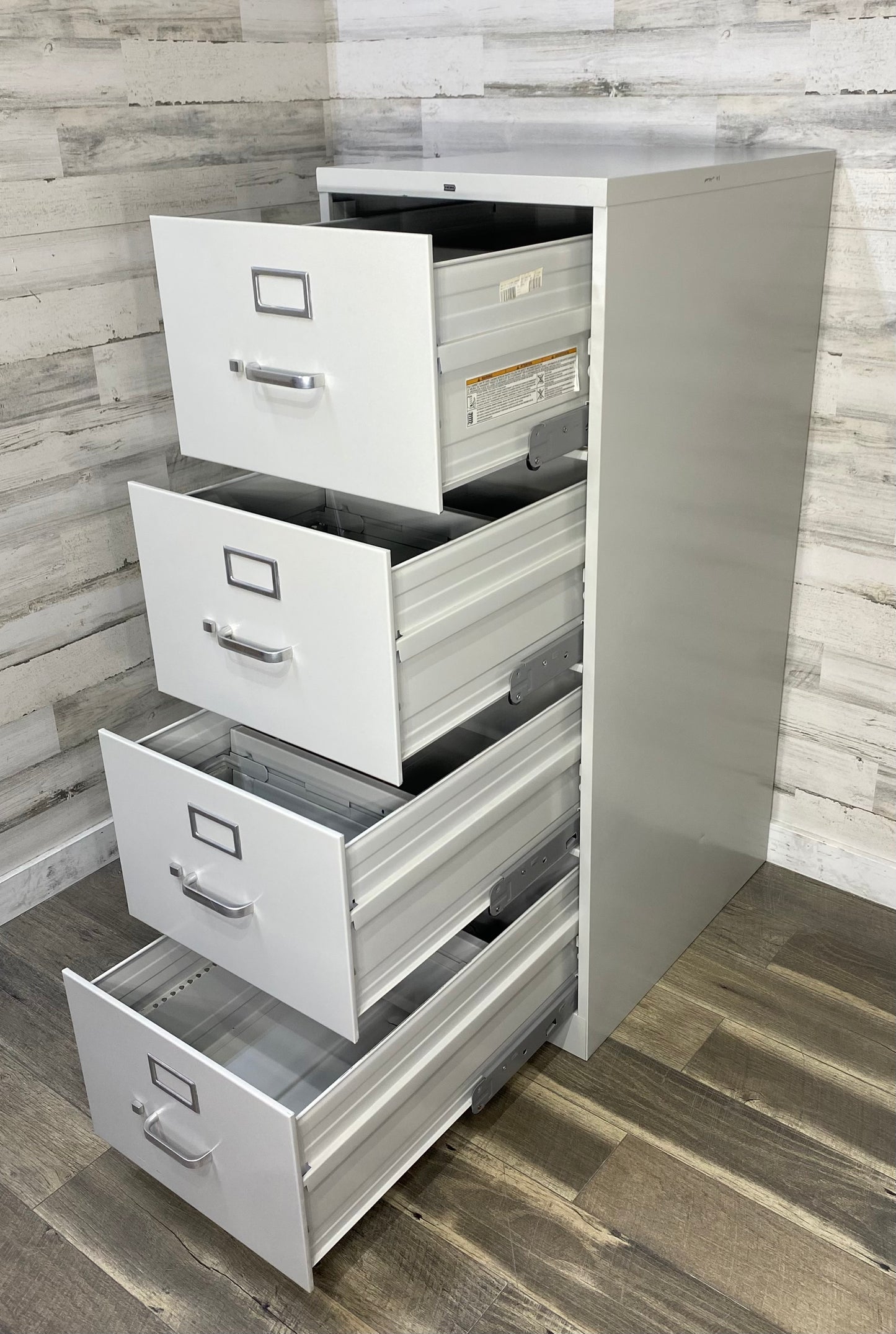 White Metal Hon 4 Drawer File Cabinet