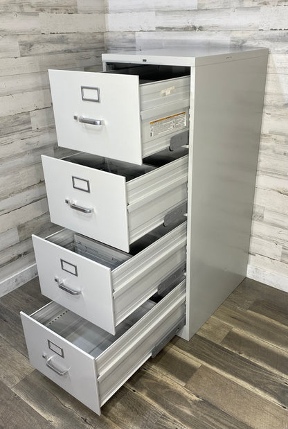 White Metal Hon 4 Drawer File Cabinet