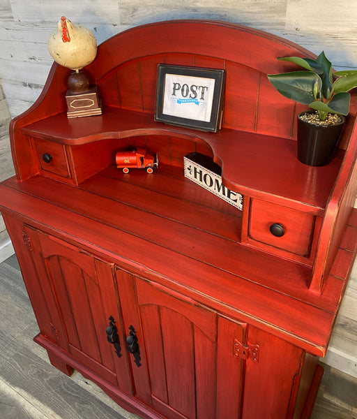 Rustic Barn Red Buffet Cabinet