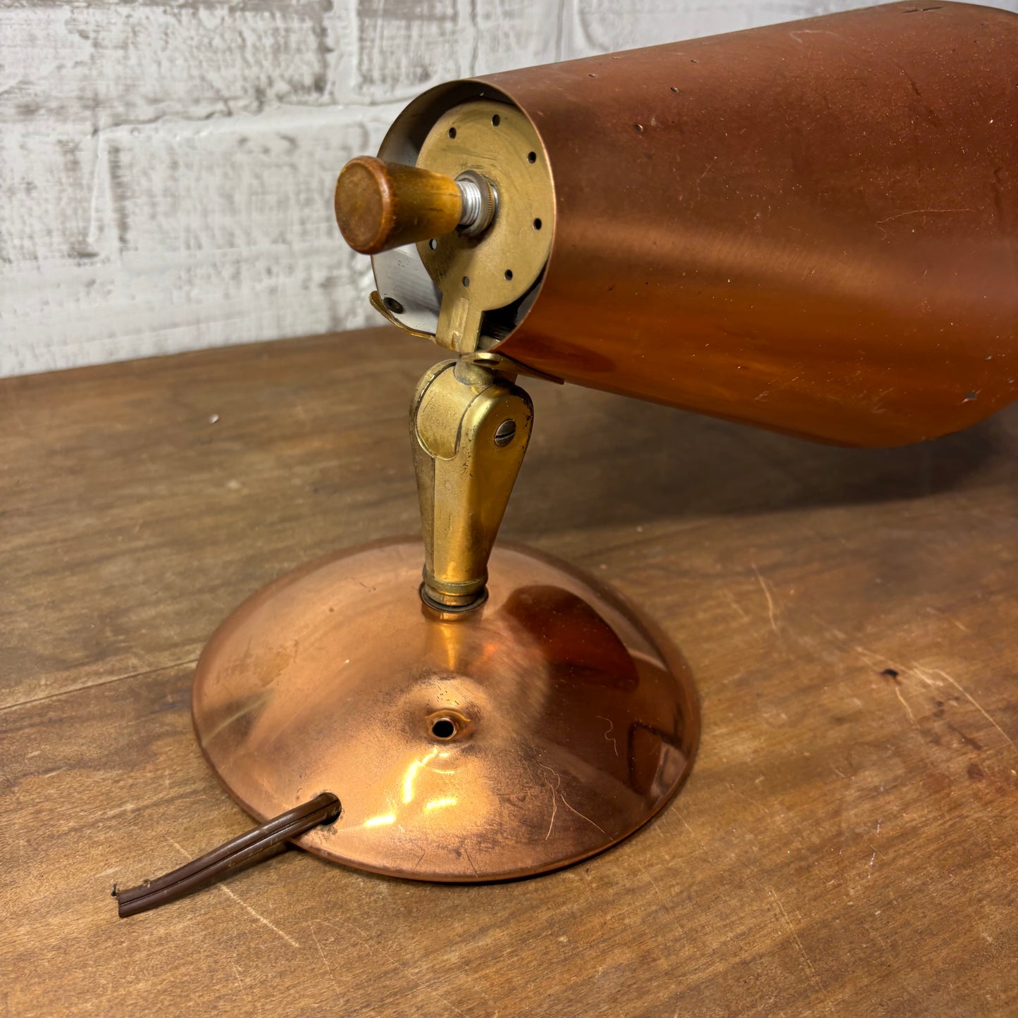 Mid Century Copper Wall Sconce
