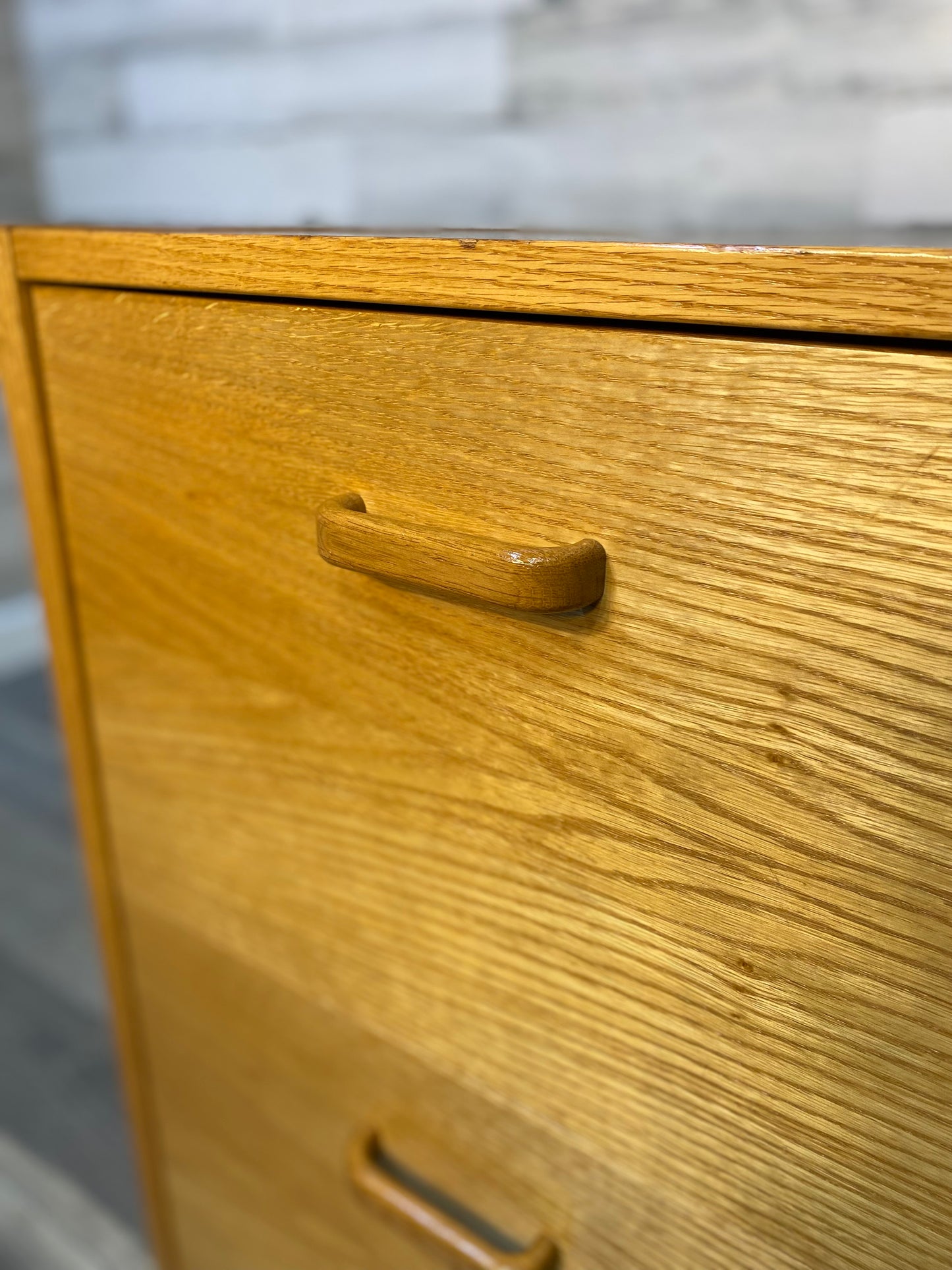 2 Drawer Oak File Cabinet
