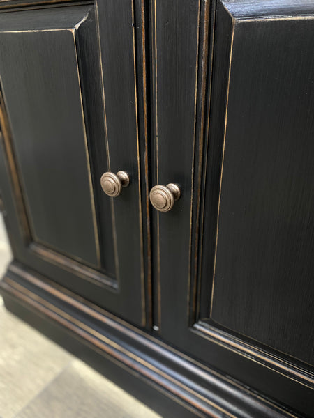 Black Bookshelf Cabinet