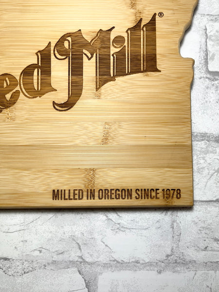 Oregon Shaped Bobs Red Mill Wood Cutting Board