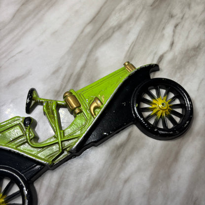 Vintage Midwest Green Aluminum Old Fashioned Car