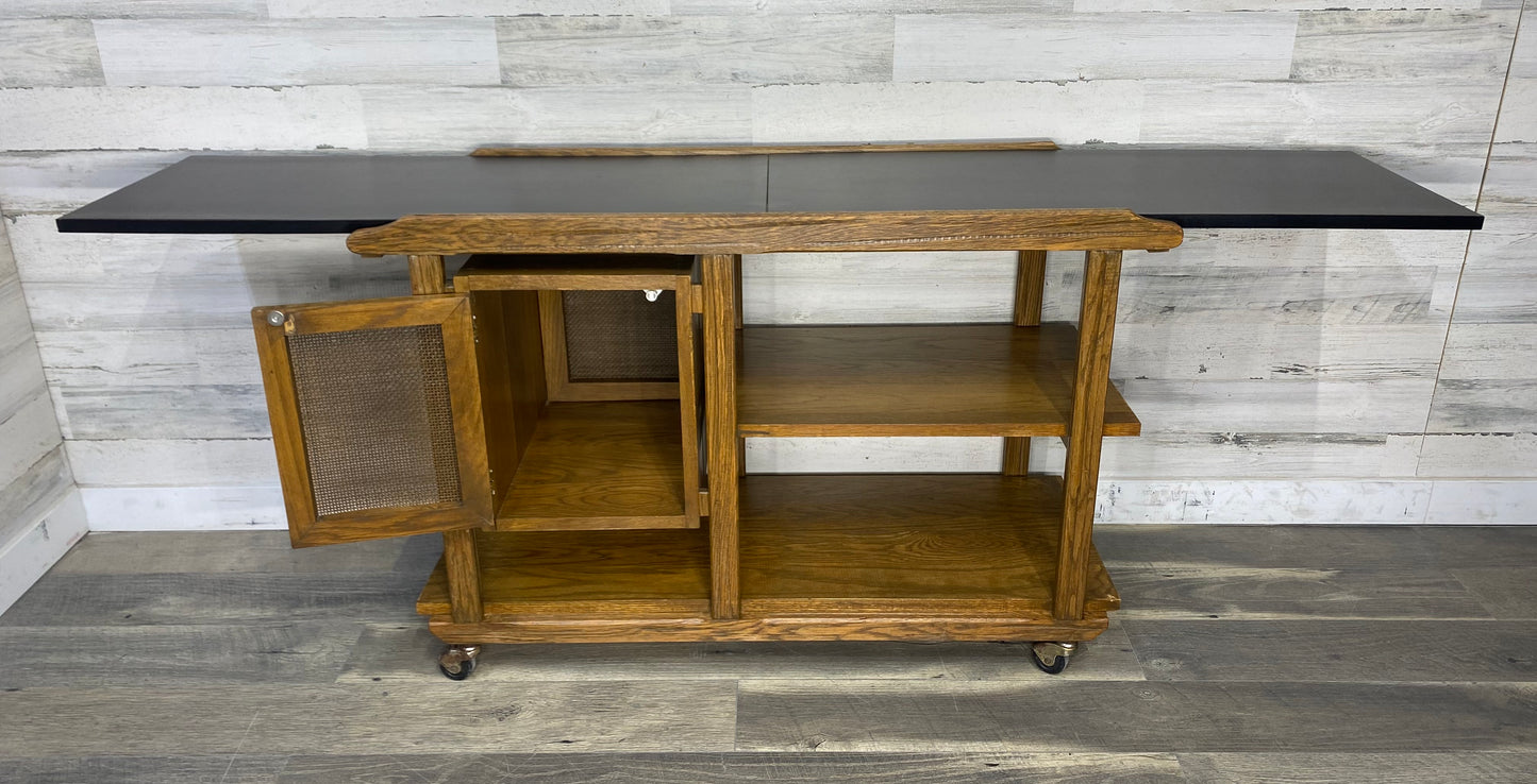 Vintage Brandt Ranch Oak Bar Cart Server
