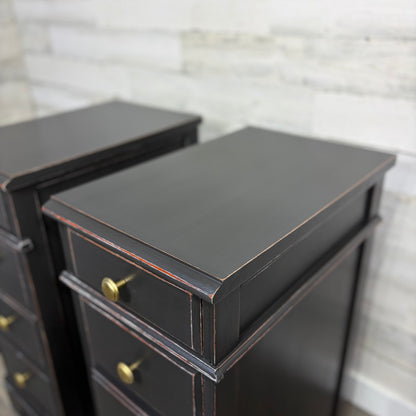 Matching Set Of 2 Black Nightstands