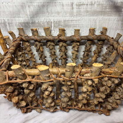 Vintage Adirondack Style Twig Basket