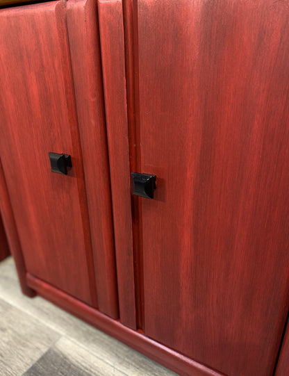 Set Of 2 Barn Red Bookshelves