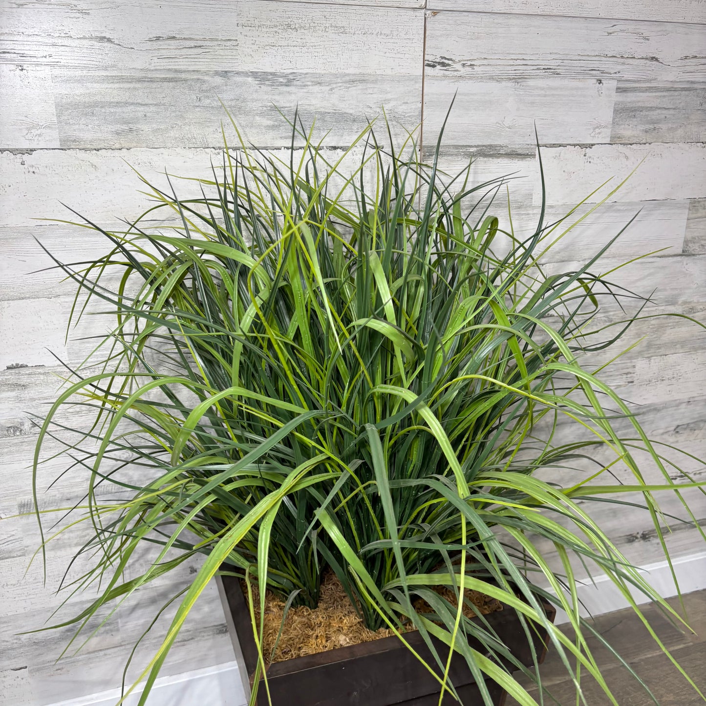 Large Faux Grass Potted Plant