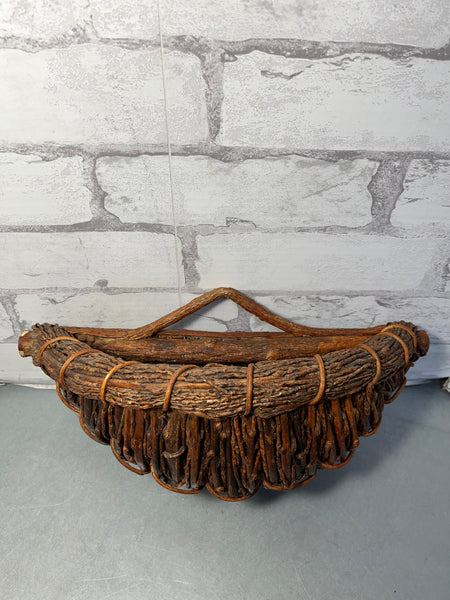 Hand Woven Twig Hanging Basket