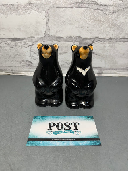 Barefoot Bears Black Bear Salt and Pepper Shakers