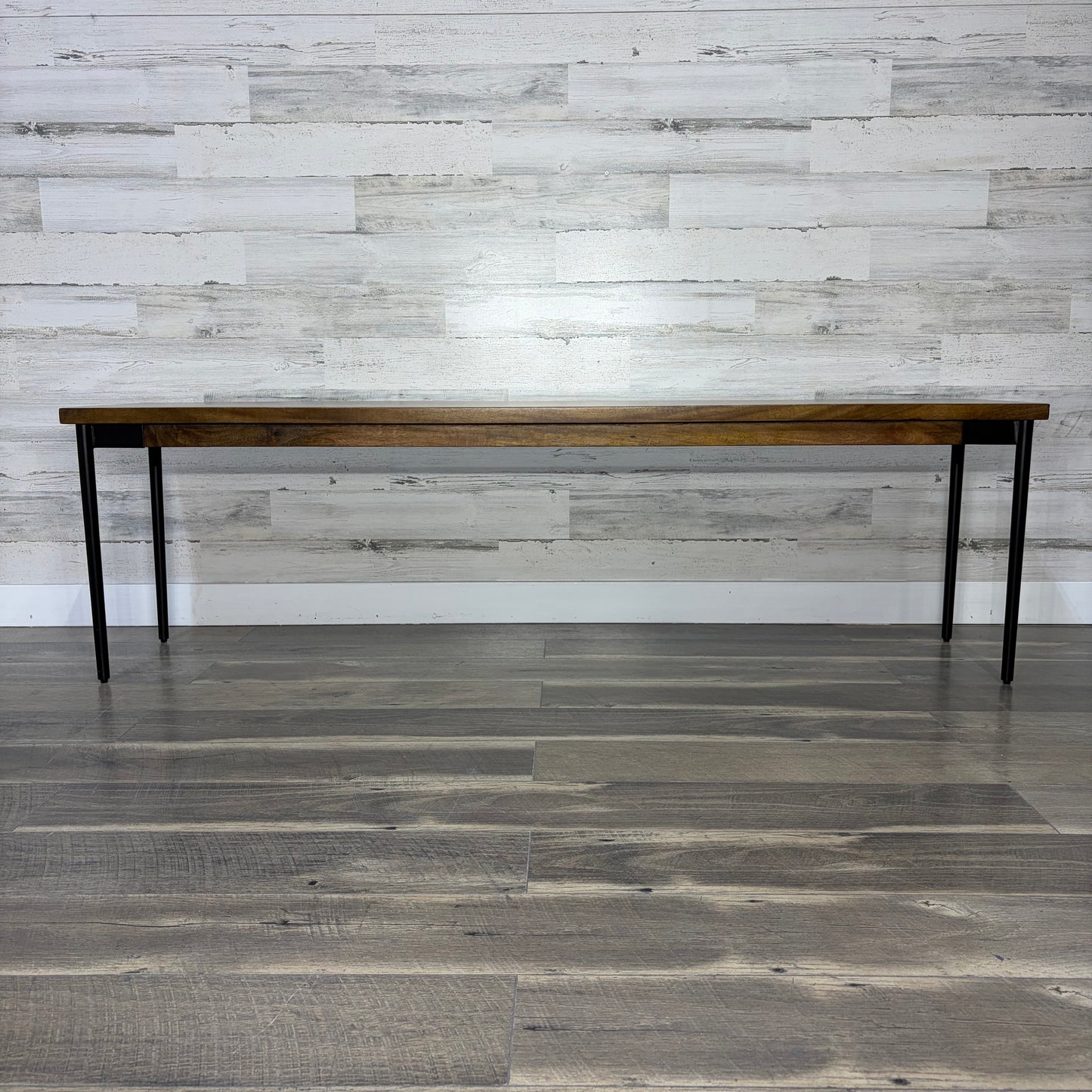 Mid Century Style Mango Wood Bench