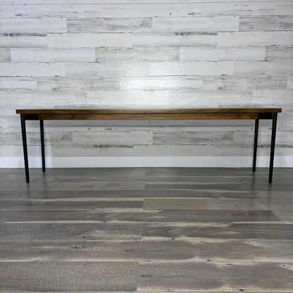 Mid Century Style Mango Wood Bench
