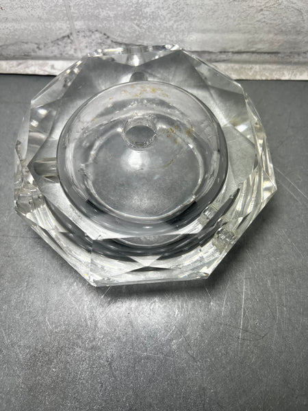 Vintage Crystal Glass Ashtray