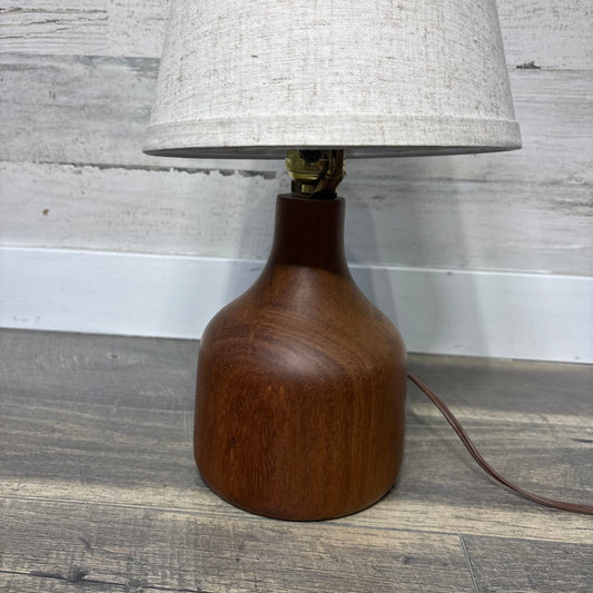 Mid Century Danish Teak Wood Table Lamp
