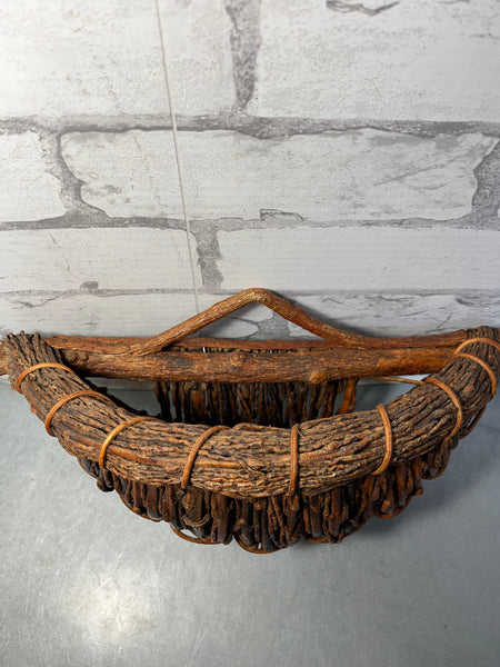 Hand Woven Twig Hanging Basket