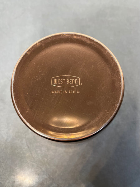 Vintage West Bend Copper Colored Aluminum Canister