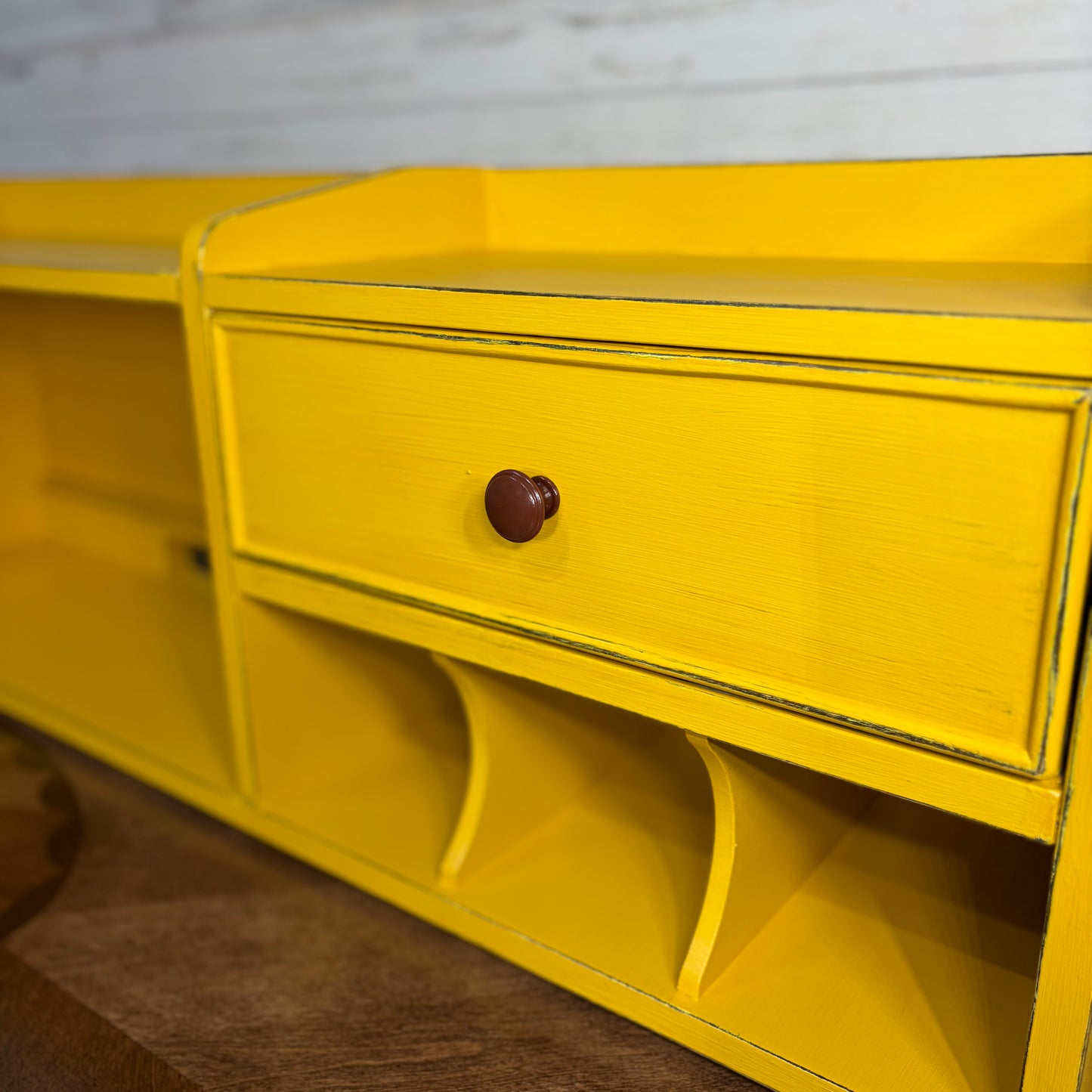 Yellow 2pc Wood Desk