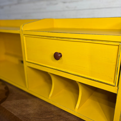 Yellow 2pc Wood Desk