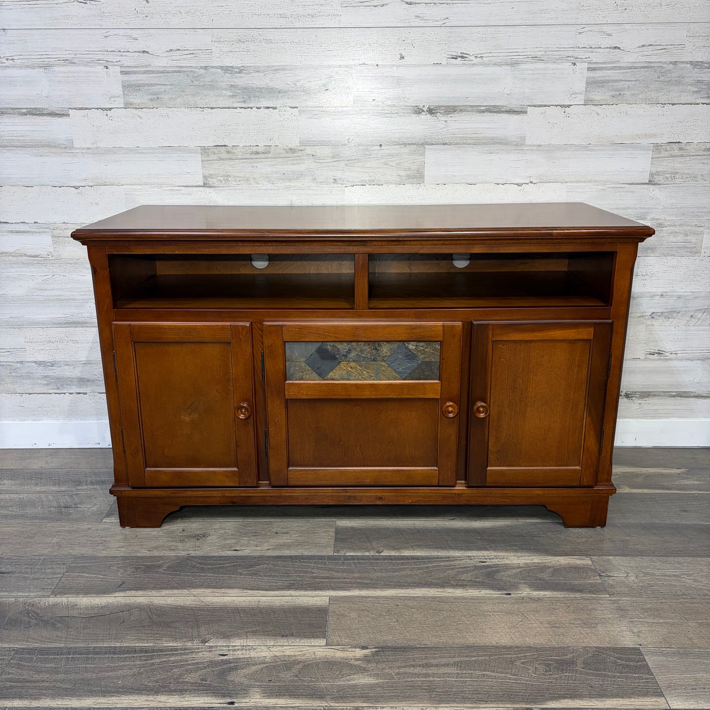 Wood & Stone Tv Stand