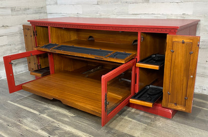 Rustic Red Tv Stand Entertainment Center