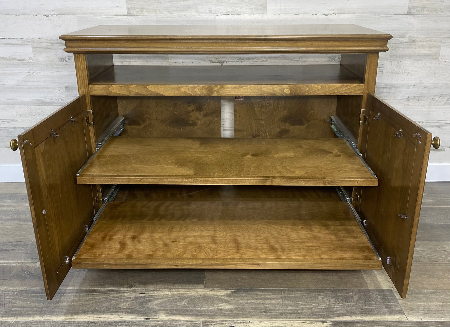 Oak TV Stand Storage Cabinet