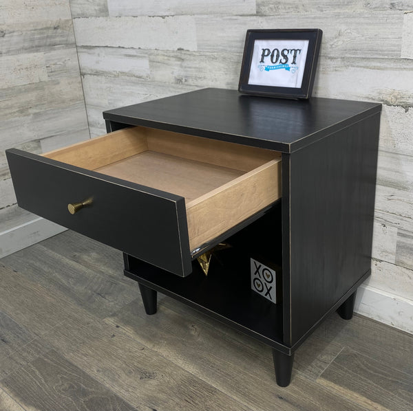 Modern Black Nightstand